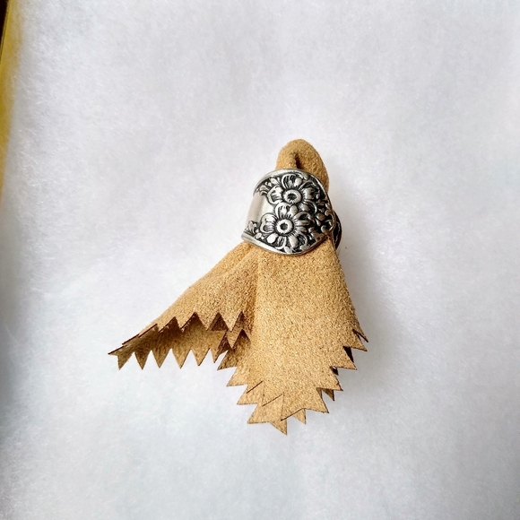 handmade Jewelry - Floral Spoon Ring 5.5